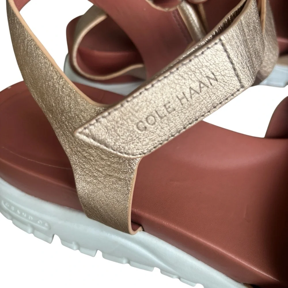 COLE HAAN ZEROGRAND PLATFORM CRISSCROSS SANDALS 9.5